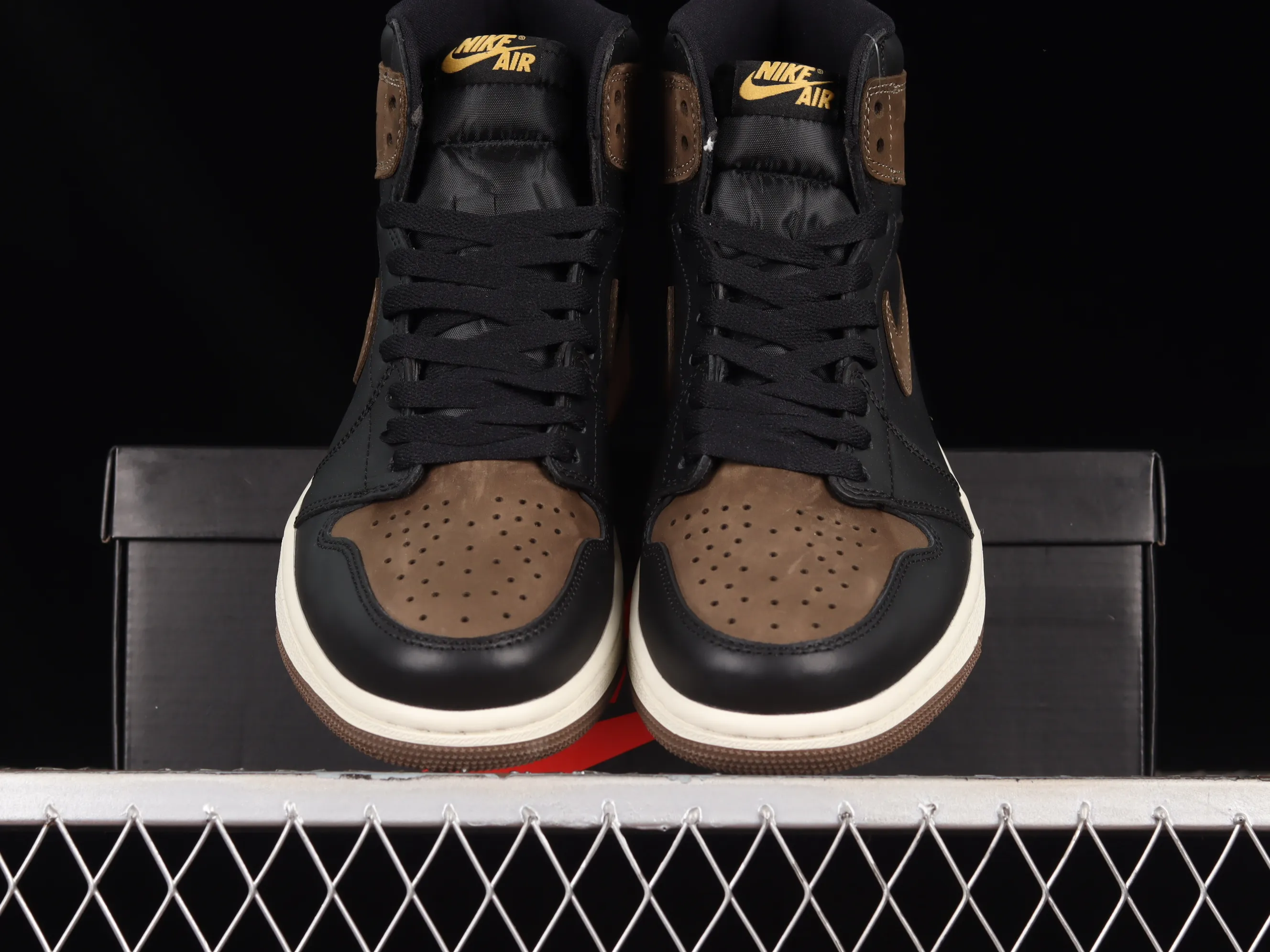 All categories Air Jordan Jordan series basketball shoes Air Jordan 1 High P version Air Jordan 1 High OG "Black Cement" AJ1 Joe 1 Mocha black toe DZ5485-020